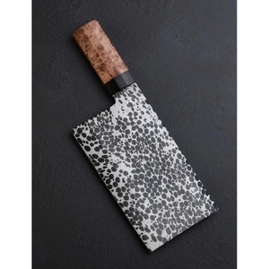 Custom Handmade 10-Inch Damascus Steel Chef Cleaver Knife with Unique <b>Leather</b> Sheath Beautiful Handle Customizable Supported - Product Image 6