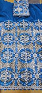 Tissu Georgette brodé de filles somaliennes à la main personnalisé à forte demande pour les vêtements de fête et le matériel de robe accessoire tricoté tissé - Product Image 4