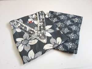 Kurta long décontracté en coton biologique pur, coupe droite, manches 3/4, longueur genou, col brodé, taille élastique, lavable - Product Image 3