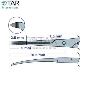 Pince Capsulorhexis pointue embouts dentelés emboîtables Instruments médicaux chirurgicaux ophtalmiques chirurgie oculaire de la cataracte - Product Image 5
