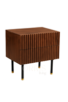 Mesita de Noche de Madera Maciza Simple y Moderna con Dos Cajones para Uso Junto a la Cama y el Sofá