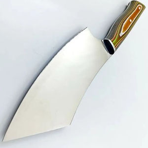 มีดเชฟสแตนเลสทำมือ Burraq แบบอเนกประสงค์ ด้ามไม้ คุณภาพ DIY รับผลิตแบบ OEM/ODM ขนาด 10 นิ้ว หนา 2 มม. - Product Image 2