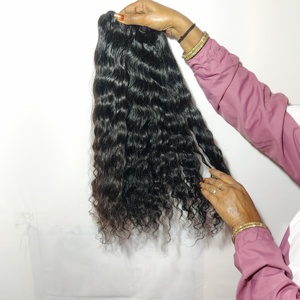Cheveux Naturels 100% Non Traités, Double Trame Faite à la Machine, Bouclés Crépus Naturels, Extensions de Cheveux Humains Vierges Noirs Indiens de Temple, 100g - Product Image 2