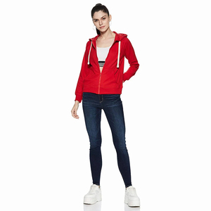 Sudadera con Capucha para Mujer, Personalizada con Logotipo, 100% Algodón, con Cierre y Logotipo Frontal Impreso, Personalización Completa - Product Image 4