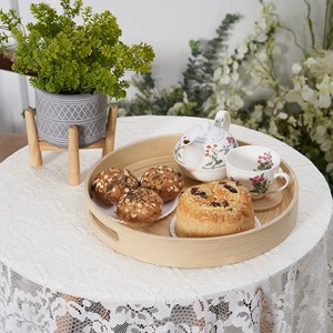 ถาดไม้ไผ่ม้วนสำหรับห้องนอนถาดเสิร์ฟชาและขนมขบเคี้ยว - Product Image 3