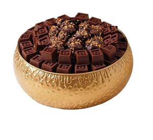 Tazón de Chocolate Personalizado Hecho a Mano de Metal Ecológico, Libre de BPA, Apto para Lavavajillas, Diseño Martillado, Moderno, Lujoso y Decorativo - Product Image 1
