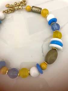 สร้อยคอลูกปัดธรรมชาติ sodalite, สร้อยคอลูกปัดกลมเรียบขนาด8มม. ทำด้วยมือคริสตัลสร้อยคอลูกปัดเครื่องประดับ - Product Image 6