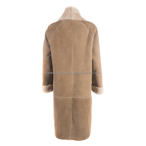 Abrigo Largo de Piel de Oveja Marrón Beaver OEM 2026, Superventas, de Alta Calidad para Mujer, Talla Grande, Moda de Invierno, con Calefacción - Product Image 5