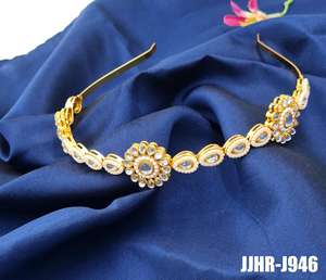 Bijoux de bandeau de cheveux de créateur pour femmes fournisseur de gros de luxe ethnique fait à la main pour mariage fête festival - Product Image 4