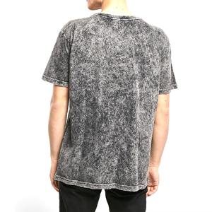 เสื้อยืดสตรีทแวร์สำหรับผู้ชายผ้าคอตตอนสีเรียบคอกลมสีไม่เหมือนกัน - Product Image 5