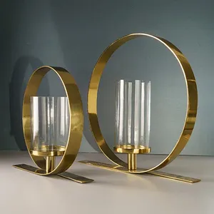 Soporte de luz de té antiguo de alta calidad diseño de forma redonda con metal - Product Image 6