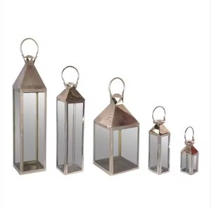 Lanterne antique de maison et de jardin pour pièce maîtresse de mariage lampadaire décoration cour lanterne à bougie en métal pour la décoration intérieure - Product Image 2