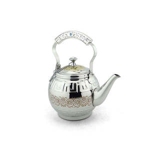 Bouilloire en argent plaqué avec brûleur, vaisselle de restaurant, élégante, polie miroir, disponible en design et forme personnalisés - Product Image 5