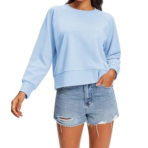 Sudadera de algodón de gran tamaño para mujer, cómoda, sólida, con cuello redondo y manga larga de lujo, al mejor precio, de Bangladesh - Product Image 4