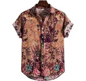 Chemises Homme Haut de Gamme 2026 à Imprimé Floral Manches Courtes – T-shirt Boutonné Confortable pour Fêtes Estivales et Plage - Product Image 4
