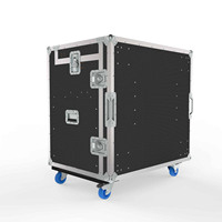 X-BASON pour VIDEO DUAL 3U RACK GAS STRUSTS SOUS MONITOR FLIGHT CASE BROADCASTING MONITOR CASE SLAM LID