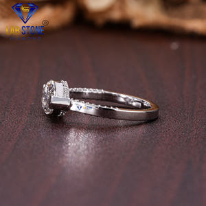 Anillo de oro blanco con diamantes de corte Marquesa TDW 1,56 de Lab-Stone / Elegance por triplicado, brillo sin fin/color de la EF-VS - Product Image 3