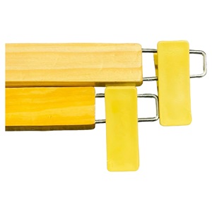 Wooden Clothing Hanger With Plastic Clips Foldable Rectangle Minimalist Design For Closet Use Lightweight Single Tier Hook - Product Image 5