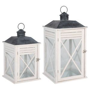 Lámpara de linterna marroquí blanca, metal con recubrimiento en polvo, tapa decorativa hecha a mano, perfecta para sala de estar, dormitorio y eventos, procedente de la India. - Product Image 1