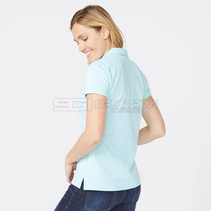 Camiseta Polo Personalizada de Alta Calidad para Mujer, Informal, de Manga Corta, con Estampado Moderno y Decoración con Logotipo - Product Image 3