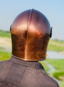 หมวกบาร์บูต้ายุคกลาง ทำด้วยมือจากเหล็ก พร้อมกระบังหน้า สำหรับนักรบครูเสด ใช้สำหรับการแสดง แสดงนิทรรศการ หรือสะสม - Product Image 2