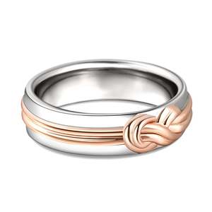 Bague d'éternité pour homme en argent sterling avec nœud de connexion éternelle Jeulia - Product Image 2