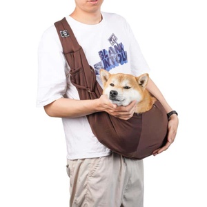 Dog <b>Carrier</b> Bag Nylon Black Breathable Outdoor <b>Pet</b> Travel Backpack With Phone Pocket Adjustable Strap Small Size - Product Image 4