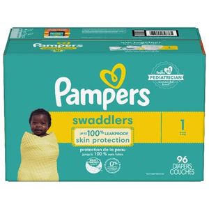 Pampers Swaddlers Couches, Taille P-1, P-2, P-3, Nouveau-né 1 2 3 4 5 6-TOUTES LES TAILLES - Product Image 2