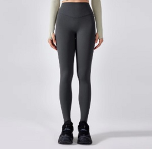 Para mallas de Yoga de cintura alta sólidas transpirables para mujer cintura elástica Nylon Spandex Material gimnasio Fitness pantalones de entrenamiento - Product Image 1