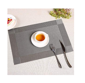Tapis de table de ménage en cuir Rectangle de couleur grise Accessoires de cadeau de mariage pièce de vente chaude de conception de luxe - Product Image 1