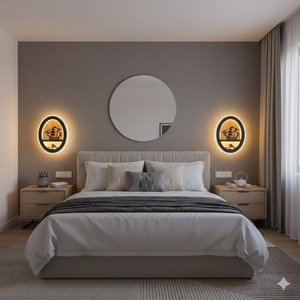 Lámpara de Pared LED Moderna y Minimalista KILYN BD-002, Acrílico, Luz Blanca Cálida CCT, para Interiores, Sala de Estar, Apliques Ovalados, Base para Bombilla G13 - Product Image 4