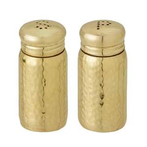 Handmade Round Copper Salt <b>and</b> Pepper Shaker <b>Set</b> Perfect for Stylish Kitchenware <b>and</b> Tableware Organization - Product Image 1