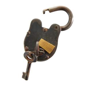 Solid Brass <b>Lock</b> & Keys Modern Painted Design Silver-Plated Finish-Durable Rust Resistant Lasts Years - Product Image 2