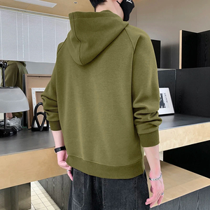 2024 automne nouveau surdimensionné sweat à capuche hommes décontracté ample à manches longues demi fermeture éclair à capuche tissu éponge broderie hiver - Product Image 2