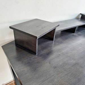 Industrial-Style Heavy Duty <b>Table</b> with Z-<b>Shaped</b> Iron Legs for Hospital and Home Use - Product Image 4