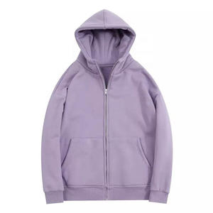 Vente en gros 100% coton sweats à capuche pour hommes sweats lourds 400G fermetures à glissière coupe régulière surdimensionné hiver polyester/coton décontracté - Product Image 3