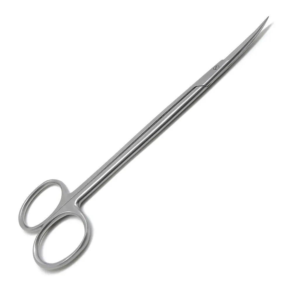 The Kelly Curved Standard Series 7" Sharp Sharp Dental Surgical Medical Stainless Steel Scissors Have A Single Serrated Blade F