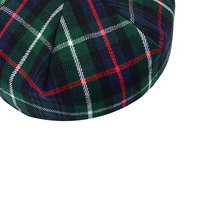 Sombrero escocés Tam O' Shanter 100% lana acrílica tartán Tammy gorras para hombres ropa de moda tallas grandes tartán Tammy gorras