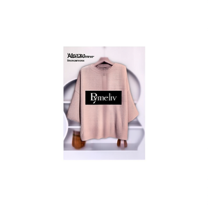 Bymeldev Pull en tricot décontracté pour femme, coupe oversize, col rond, manches longues, uni, doux, en maille gaufrée, sans boutons - Product Image 2