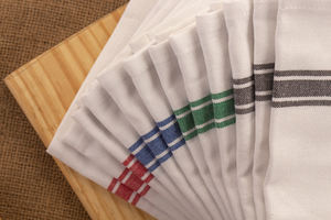 Paños de limpieza de cocina de algodón 100% con patrón de rayas cuadradas tejidas, toallas de cocina para uso doméstico - Product Image 2