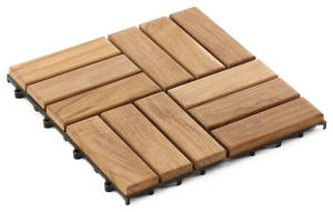 Azulejos contemporáneos de madera de Acacia entrelazados para patio, azulejos de madera dura para exteriores con función antideslizante, impermeables para todo tipo de clima - Product Image 5