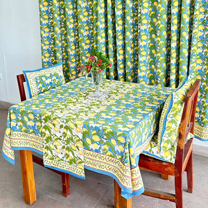 Latest Stylish Traditional Hand Block Printed Embroidered 100% Pure Cotton Canvas <b>Table</b> Runner Floral <b>Table</b> Runners - Product Image 1