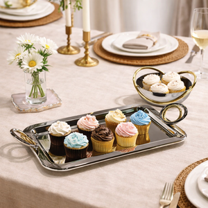 Plateau de service de table, plateau de service de cuisine, accessoires de salle à manger modernes, plateau de réception à domicile - Product Image 3