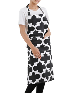 Delantal estampado sin mangas de algodón 100%, accesorio de limpieza de cocina duradero y elegante para hoteles, cocinas, uso al aire libre - Product Image 3