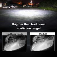 Lampu Sorot Spot Flood Combo Bulat 5 Inch 58W Amber Yellow LED Offroad Lampu LED Mengemudi Lampu Kerja untuk Truk Pikap UTV 4x4 Mobil