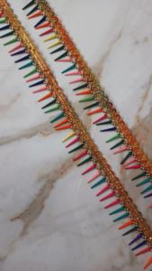 Delicate Sequin Lace Borders for Dresses Sarees and Blouses Export Ready Wholesale Supply with Custom Options - Product Image 5