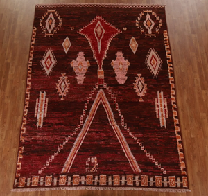 Alfombra de lana anudada a mano hecha a mano marroquí de buena calidad para habitaciones, hoteles, alfombras personalizadas disponibles - Product Image 1