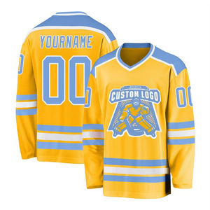 Tela de malla negra personalizada Jersey de hockey sobre hielo Sublimación Hockey sobre hielo bordado serigrafía Jersey de hockey ZOHAN CREATIONS - Product Image 3