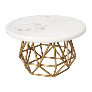 ฐานวางเค้กทรงกลมหินอ่อนและโลหะแบบเป็นมิตรกับสิ่งแวดล้อม ขนาด 10 นิ้ว ยี่ห้อ Abi Overseas ขายดี - Product Image 3