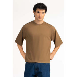 Camiseta de Hombre, Talla Grande, Color Sólido, 100% Algodón, Manga Corta, Cuello Redondo, Informal, Transpirable, Tejido Jersey, 220g - Product Image 1